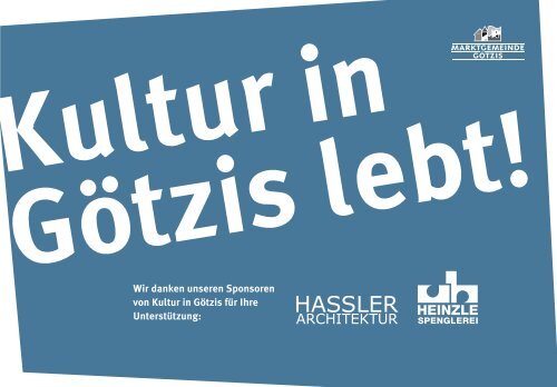 Kultur in Götzis lebt! - Marktgemeinde Götzis