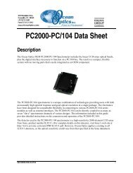 PC2000-PC/104 Data Sheet Description - Ocean Optics