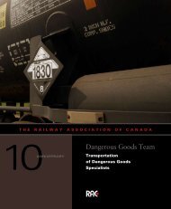 Dangerous Goods Team - Railway Association of Canada