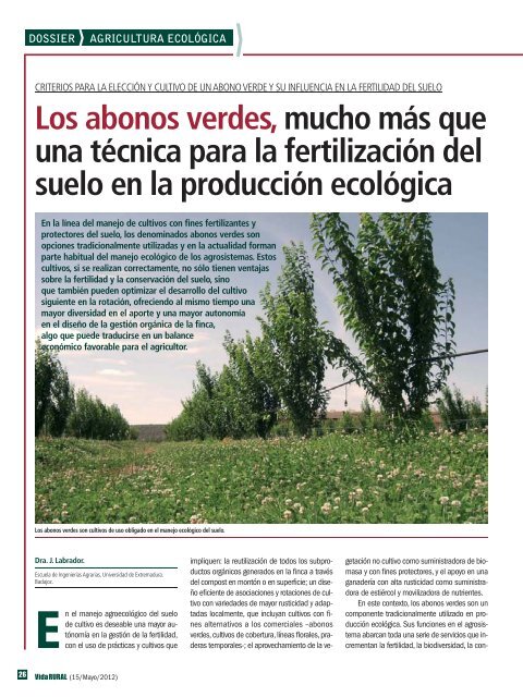 Los abonos verdes, mucho mÃ¡s que una tÃ©cnica para la fertilizaciÃ³n ...