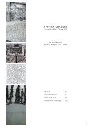 CYPRIEN CHABERT - Connaissance de l'Art Contemporain