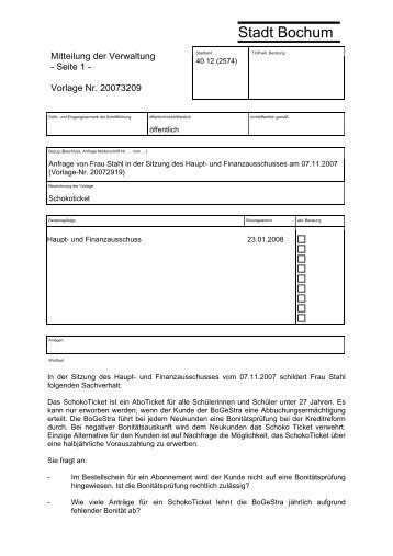 Vorlage Nr. 20073209 - Anfragen