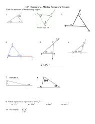 Worksheet - Van Ripers Math Class