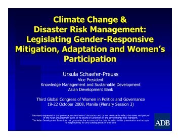 Climate Change & Disaster Risk Management ... - CAPWIP