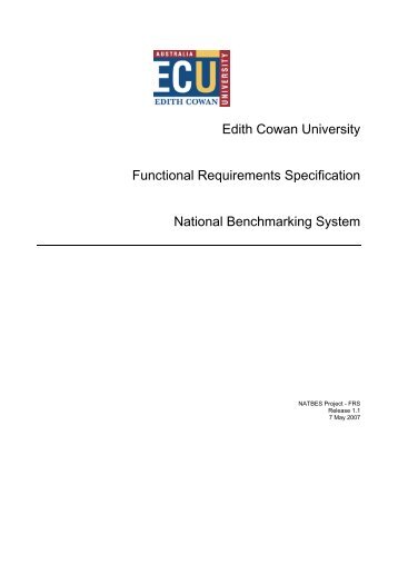 Edith Cowan University Functional Requirements Specification ... - aair