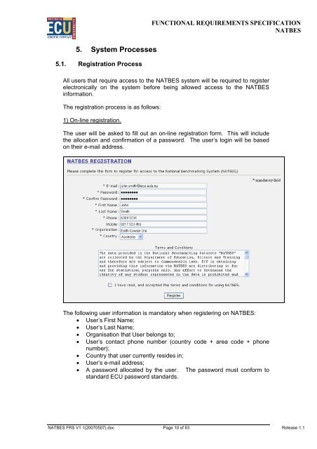 Edith Cowan University Functional Requirements Specification ... - aair