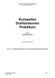 Kurzwellen Drahtantennen Praktikum - HB9BS