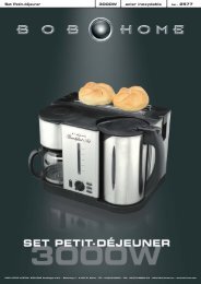 Set Petit-dÃ©jeuner 3000W acier inoxydable - BOB HOME