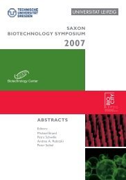 abstracts saxon biotechnology symposium - Über das BBZ ...