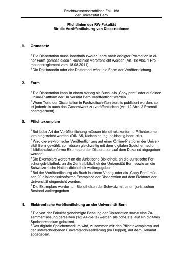 Richtlinien fÃ¼r die VerÃ¶ffentlichung einer Dissertation (pdf, 26KB)