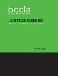 JUSTICE DENIED - BC Civil Liberties Association