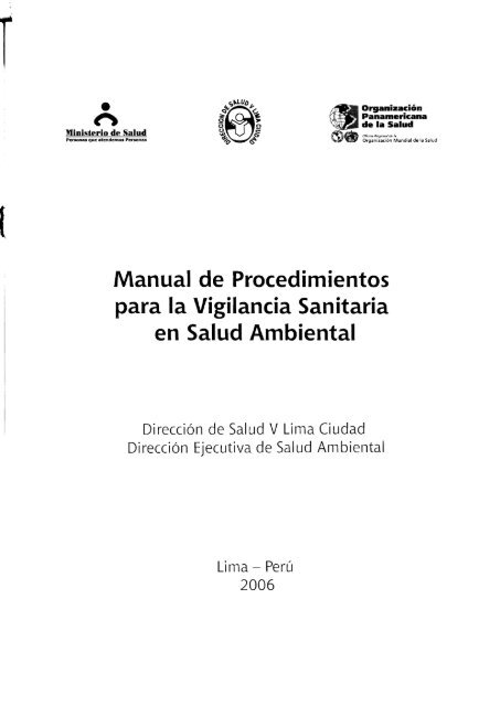 Manual de Procedimientos para la Vigilancia Sanitaria en Salud ...