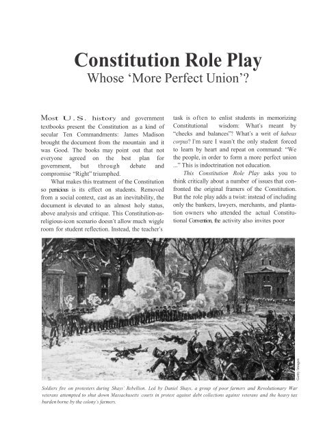 Constitution Role Play - Warren Hills Regional School District