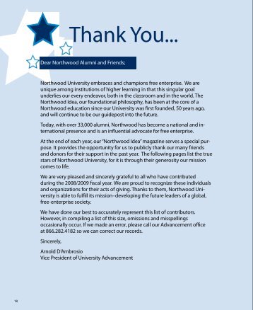 Thank You... - Northwood University