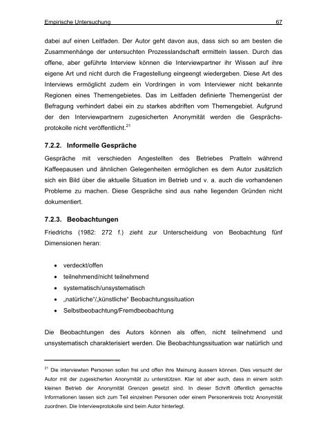 Prozessorientierte Organisationsentwicklung in einem KMU