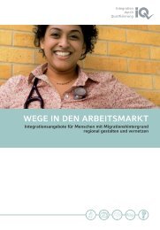 WEGE IN DEN ARBEITSMARKT - Netzwerk Integration durch ...