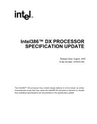 Intel386™ DX PROCESSOR SPECIFICATION UPDATE