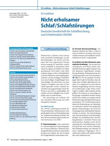 Nicht erholsamer Schlaf/SchlafstÃ¶rungen - DGSM