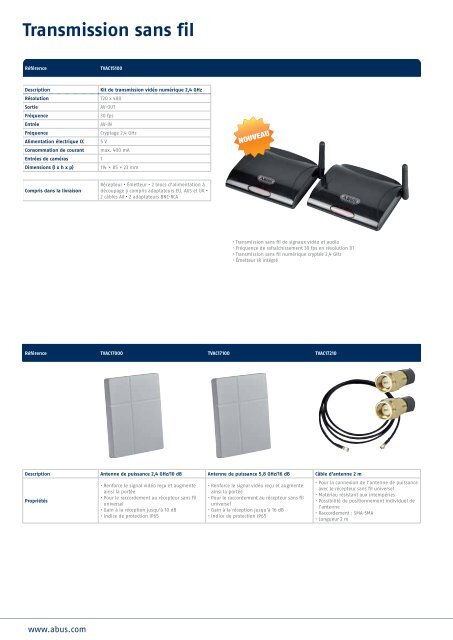 VidÃƒÂ©o | Alarme | MÃƒÂ©catronique Catalogue 2012 - TRIGRESS Security