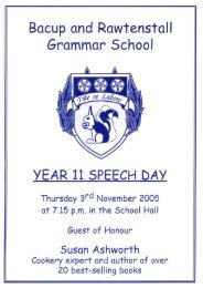 Year 11 Speech Day Nov 2005 - brgs.me