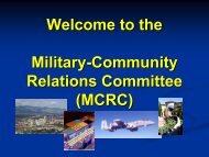 Welcome to the Military-Community Relations Committee (MCRC)