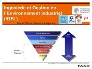 IngÃ©nierie et Gestion de l'Environnement Industriel ... - GD MAROC