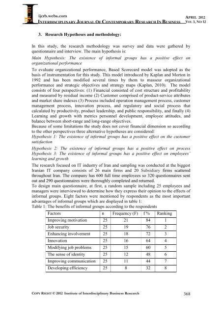 The effects of informal groups on organizational - journal ...