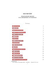 Departmental Self Review - UCLA Academic Senate