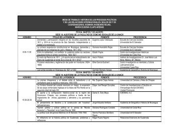 mesa de trabajo: historia de los procesos políticos y de las ...