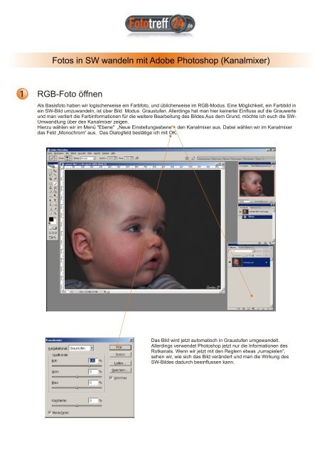 Fotos in SW wandeln mit Adobe Photoshop (Kanalmixer) - Fototreff24