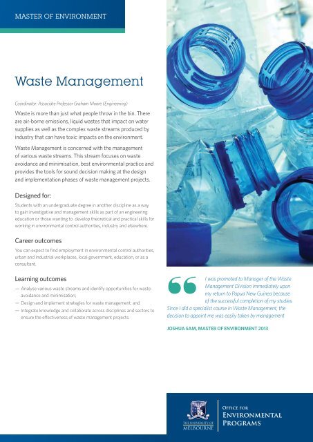 Waste Management - Office for Environmental Programs