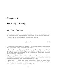 Chapter 4 Stability Theory 4.1 Basic Concepts