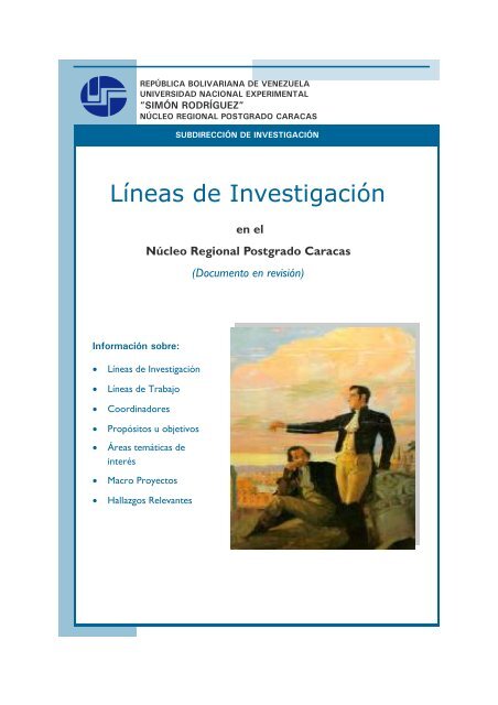 Catalogo Lineas de InvestigaciÃ³n (NRPC).pdf - Decanato de ...