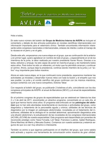 Hola a todos, En este nuevo nÃºmero del boletÃ­n del Grupo ... - Avepa