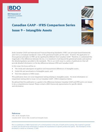 Intangible Assets - IFRS Canadian GAAP Differences Series