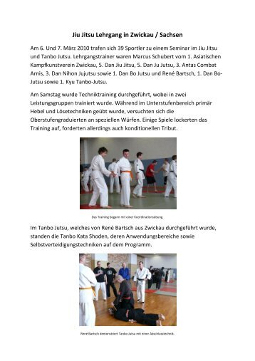 Jiu Jitsu Lehrgang in Zwickau / Sachsen - 1. Asiatischer ...