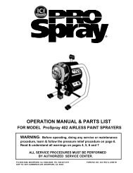 OPERATION MANUAL & PARTS LIST - Airlessco