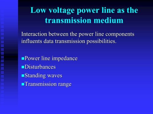 Digital Data Transmission Using A Low Voltage Power Line