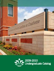 2009-2010 UNC Charlotte Undergraduate Catalog - University ...