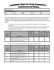 scoresheet for presentations