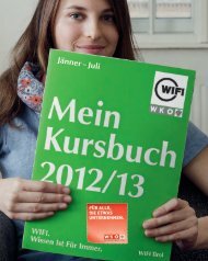 Kursbuch JÃ¤nner â Juli 2013 - WIFI Tirol