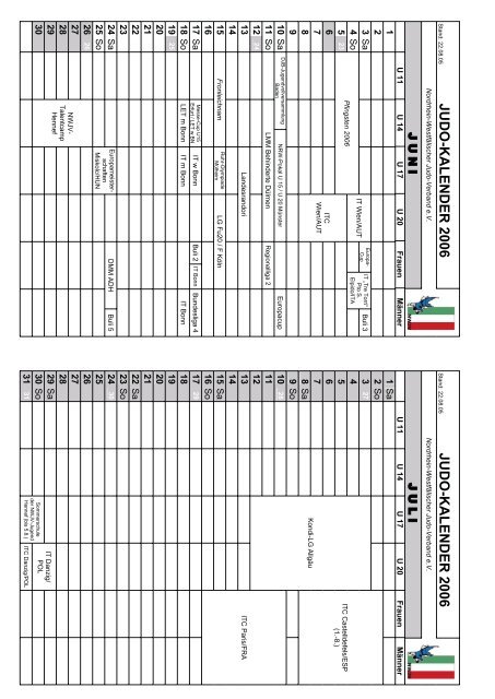 judo-kalender 2006 - Dachverband für Budotechniken Nordrhein ...