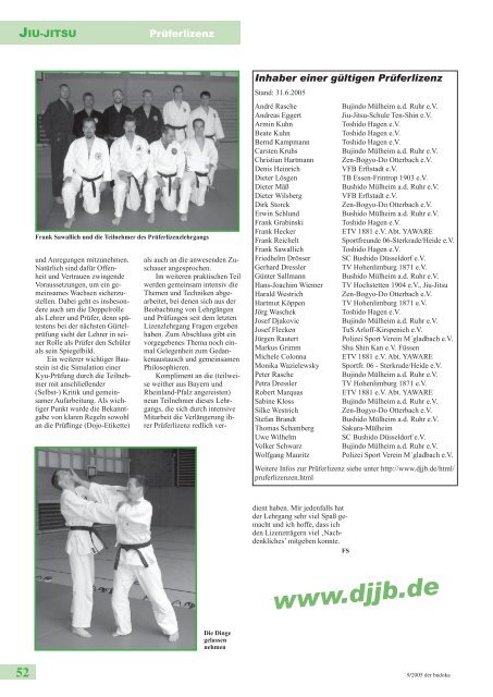 judo-kalender 2006 - Dachverband für Budotechniken Nordrhein ...