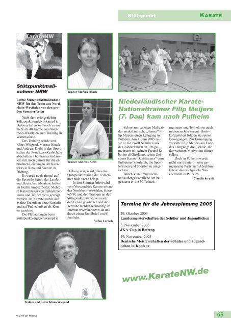 judo-kalender 2006 - Dachverband für Budotechniken Nordrhein ...