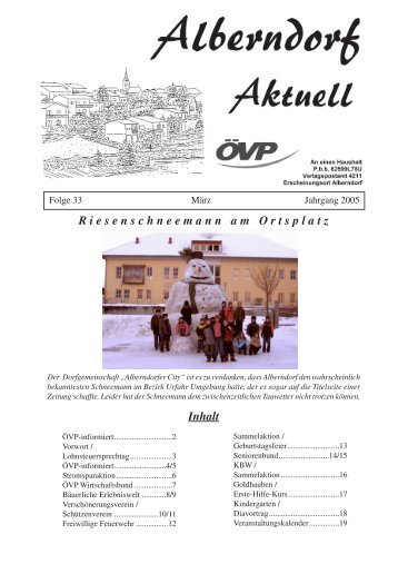 Ausgabe Nr. 33 MÃ¤rz