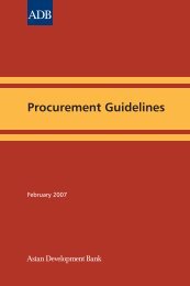 ADB Procurement Guidelines.