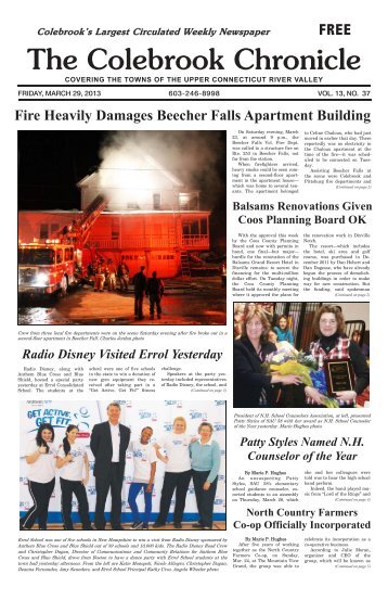 March 29, 2013 - Colebrook Chronicle