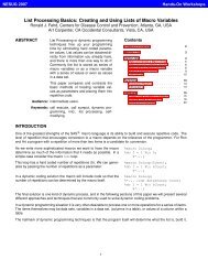 List Processing Basics: Creating and Using Lists of Macro ... - NESUG