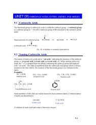 Unit 9 - Carboxylic Acids, Esters, Amines, and Amides