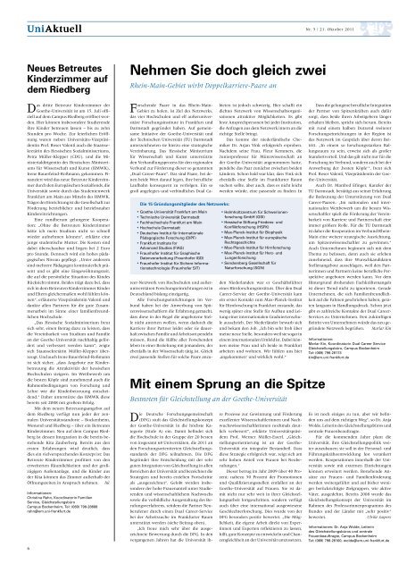 UniReport 5/11 | Goethe-Universität Frankfurt